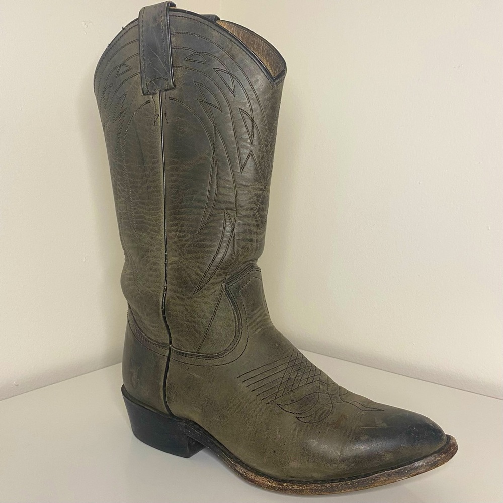 Frye Billy Mid Calf Charcoal Gray Boots Size 7
